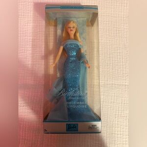 Barbie 2002 Birthstone December NRFB Turquoise Collector Edition Blonde Hair
